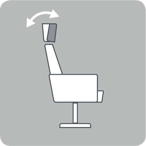 Angle headrest